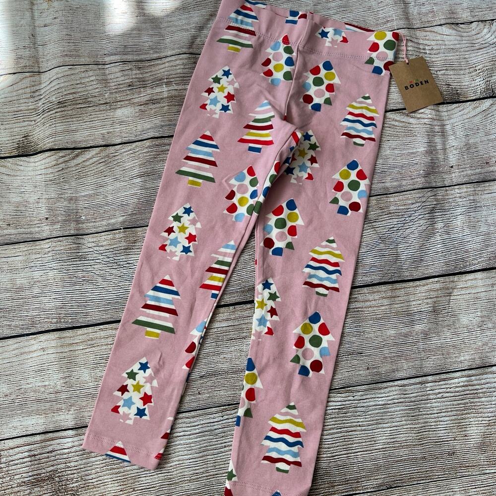 NWT Mini Boden Fun Leggings Christmas Tree (5-6Y)